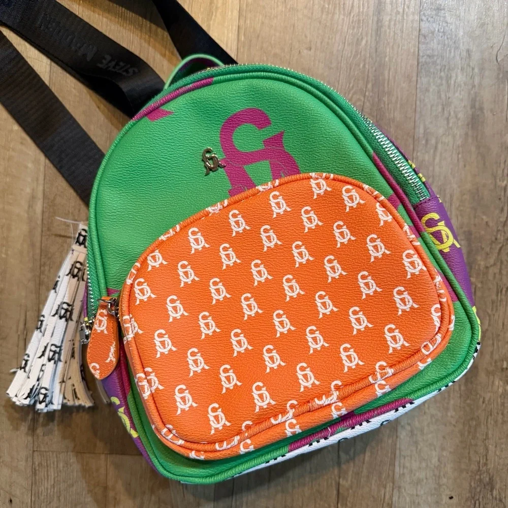 Steve Madden BBLOGO Colorful Mini Backpack Purse
